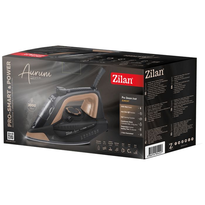 Zilan Glačalo na paru, 3000W, Aurum Touch - Pro Steam Iron - ZLN4247