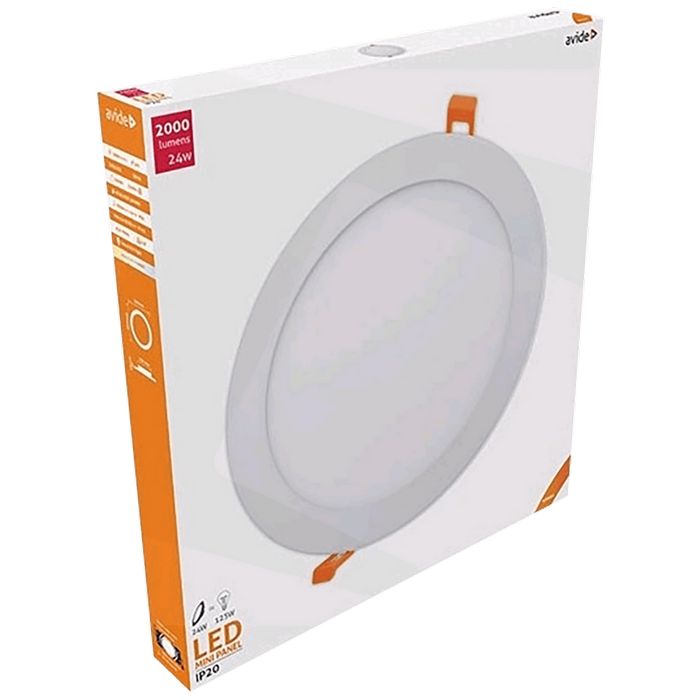 Avide Plafonjera LED, ugradna, 24W, 2000 lm, 4000K, IP20 - ACRPNW-R-24W-ALU