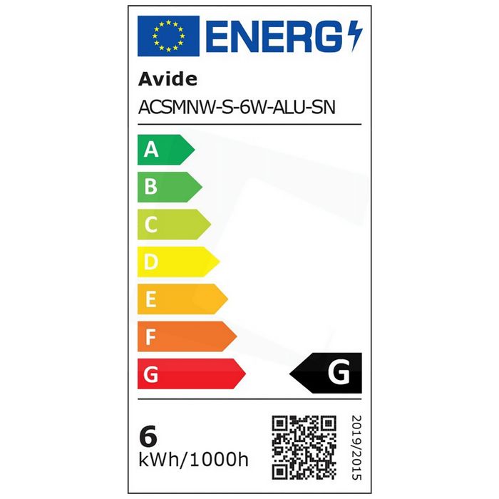 Avide Plafonjera LED, 6W, 420 lm, 4000K, IP20 - ACSMNW-S-6W-ALU-SN