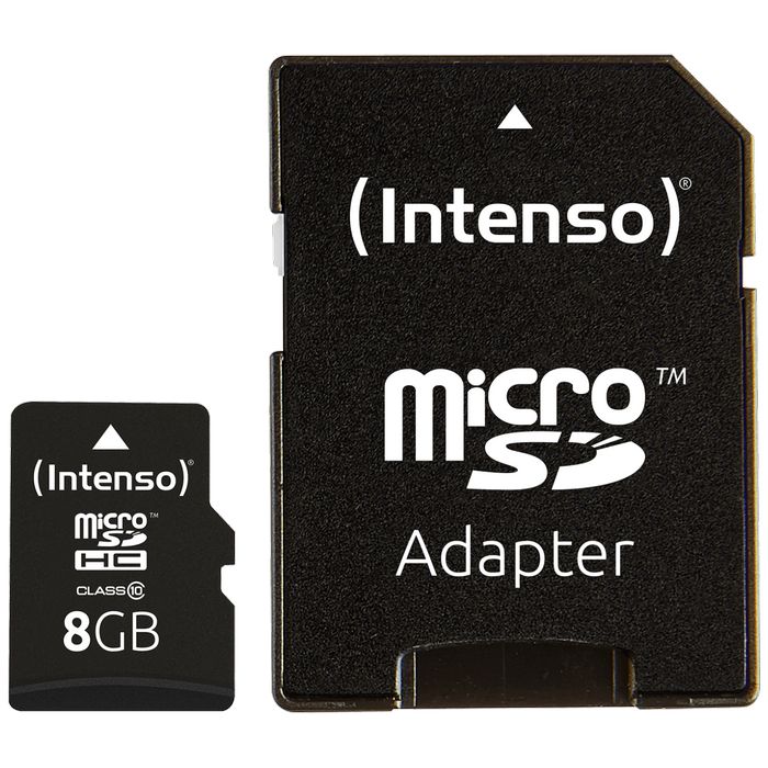 (Intenso) Micro SD Kartica 8GB Class 10 (SDHC & SDXC) sa adapterom - SDHCmicro+ad-8GB/Class10