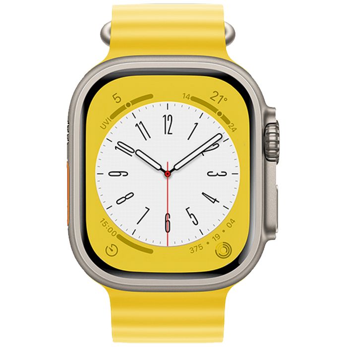 hoco. Silikonski remen za iWatch, 42/44/45/49mm, žuta - iWatch WA12 Yellow