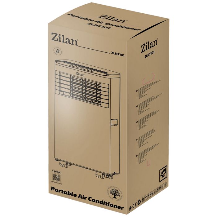 Zilan Prijenosni klima uređaj, 3u1, 9000 Btu, 2.6 kW - ZLN7101