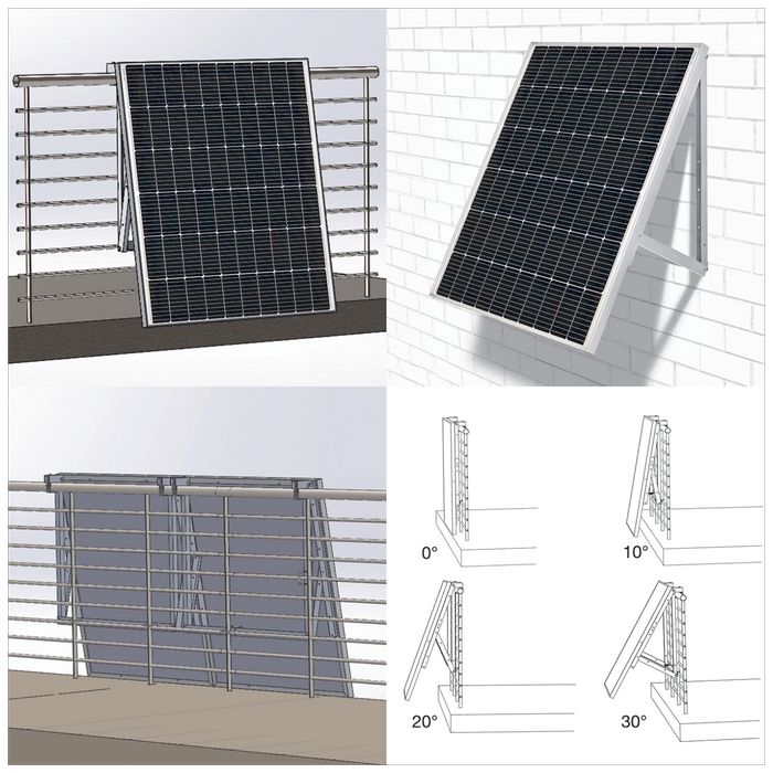 TS Power Solarni panel za balkon, set, 600W - TS Power PnP 6.0
