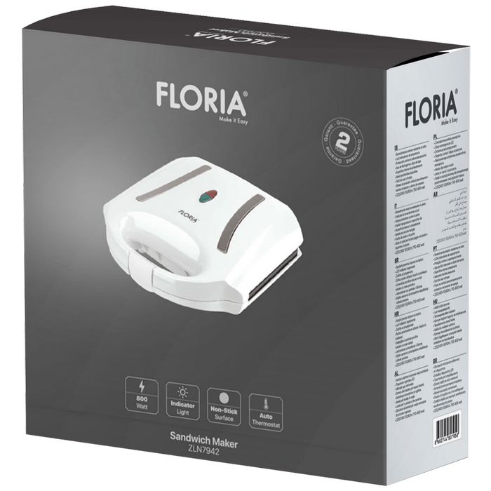 Floria Toster, LED indikator, 800 W, bijela - ZLN7942