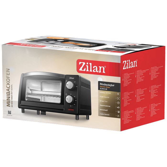 Zilan Mini pećnica, zapremina 9 l, 800 W, crna - ZLN4328