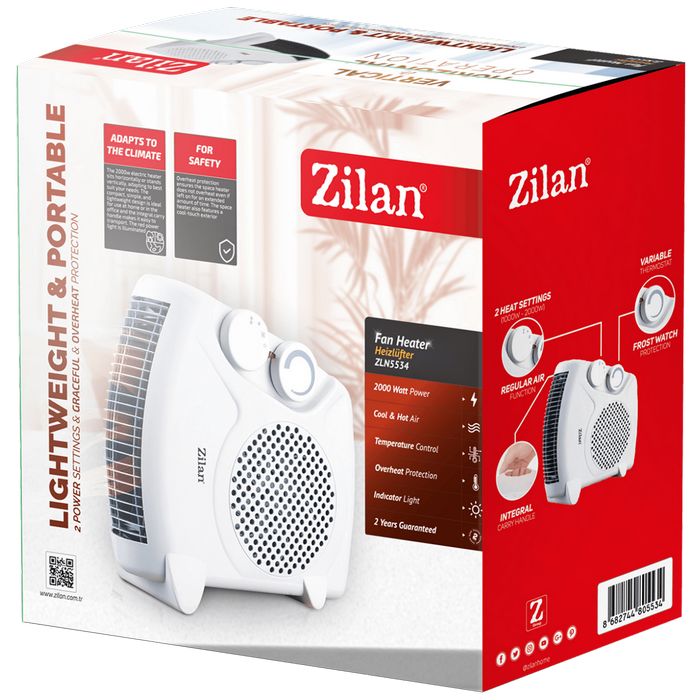 Zilan Grijalica sa ventilatorom, 2000 W - ZLN5534