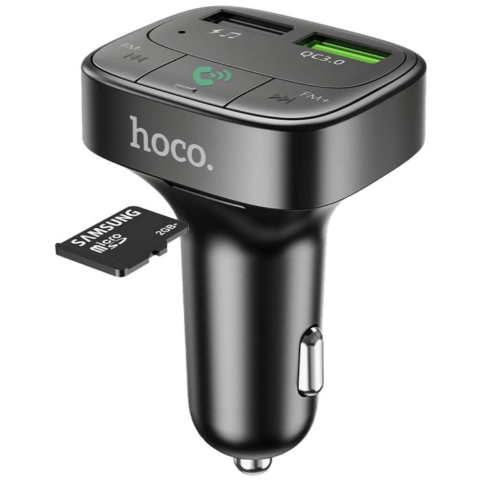 hoco. FM modulator, Bluetooth, 12/24V, 2 x USB, microSD, PD 18W - E59 Promise