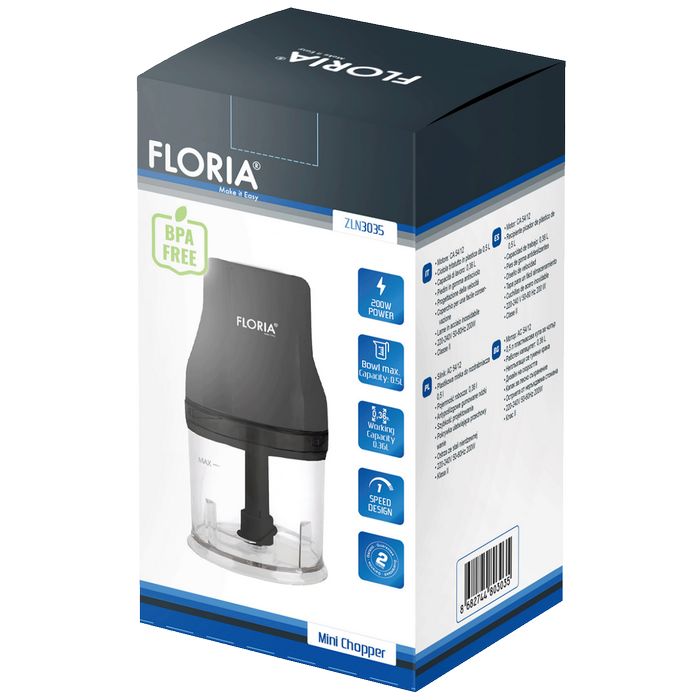 Floria Sjeckalica, 1 brzina, posuda 500 ml, 200 W - ZLN3035