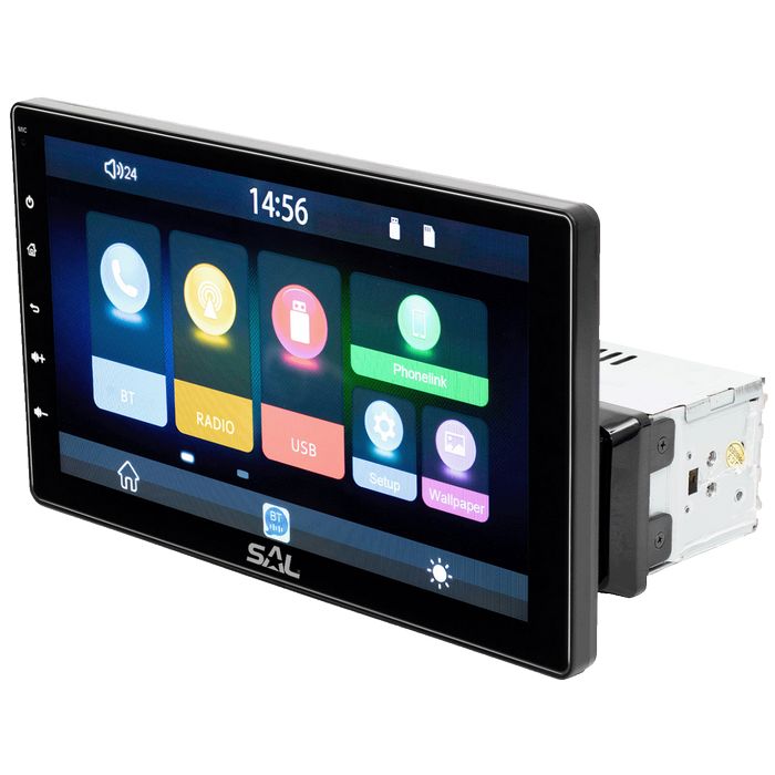 SAL Auto radio, 4 x 45W, 9" LCD Display, BT, USB, microSD - VB X1000