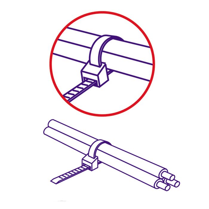 USE Plastične vezice 2,5mm x 100mm, pakiranje 50 kom. - CT 100/2.5