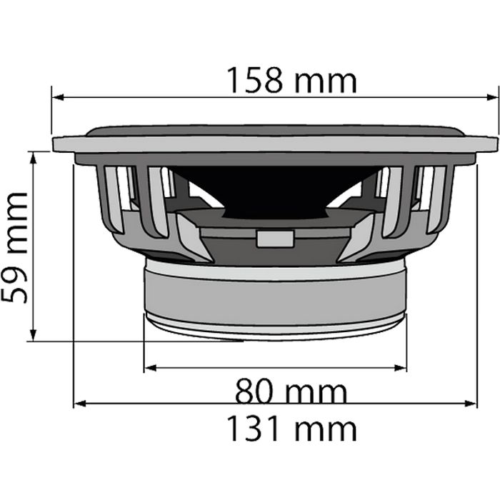 SAL Auto zvučnici, set,  165mm, 2x100W, 4 Ohm - CX 604