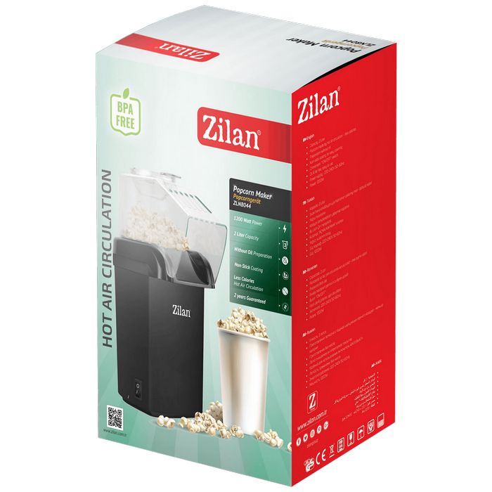 Zilan Aparat za kokice, 1200 W, crna - ZLN8045 (ZLN8044/BK)