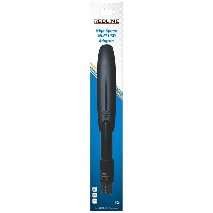 REDLINE Wi-Fi mrežna kartica, USB, 2.4 GHz, 5 dB, 150 Mbps, RT7601 - T5 WiFi antena