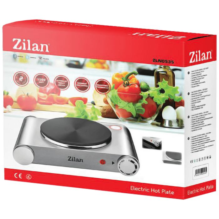 Zilan Električno kuhalo, 1 ploča - 18 cm, 1500 W, INOX - ZLN0535