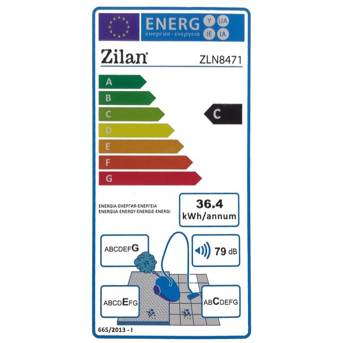 Zilan Usisavač sa vrećicom, 1200/210 W, crna - ZLN8471