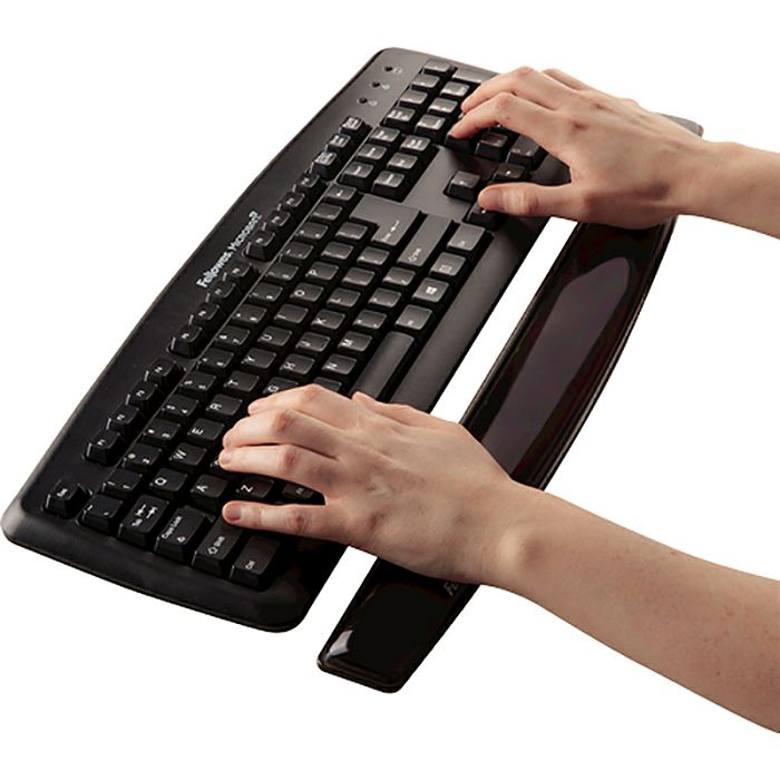 Fellowes Crystal™ Gel Keyboard Wrist Rest, Black