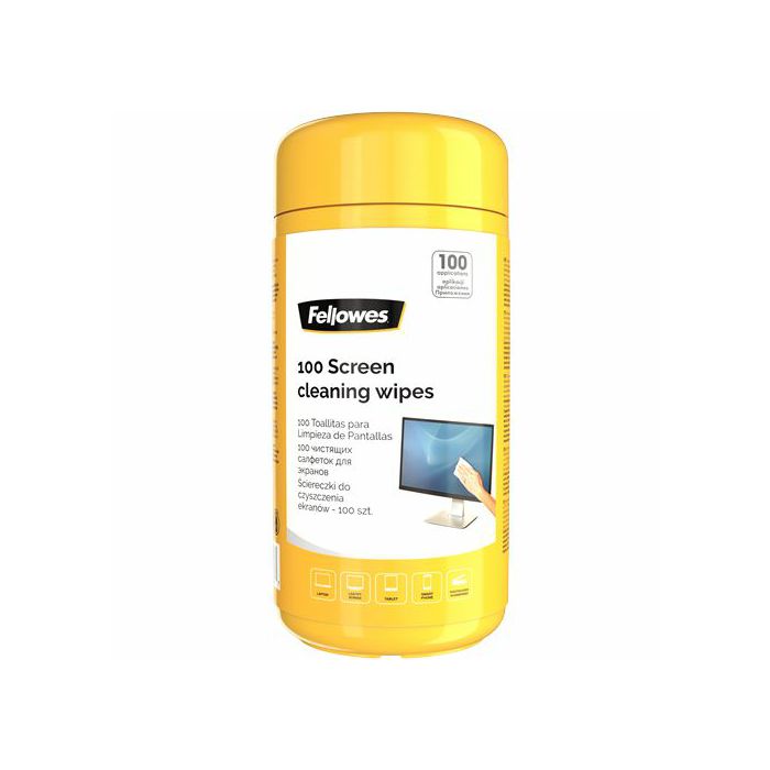 Fellowes cloths in a case for cleaning all types of screens, 100 pcs