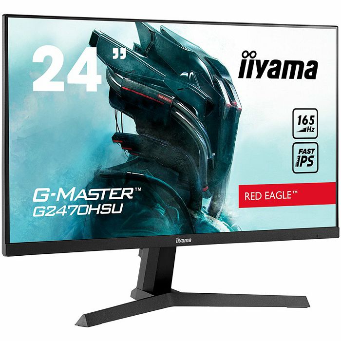 Monitor IIYAMA 24" ETE Fast IPS Gaming, G-Master Red Eagle, FreeSync, 165Hz, 0,8ms, Speakers, USB-HUB, Black Tuner, G2470HSU