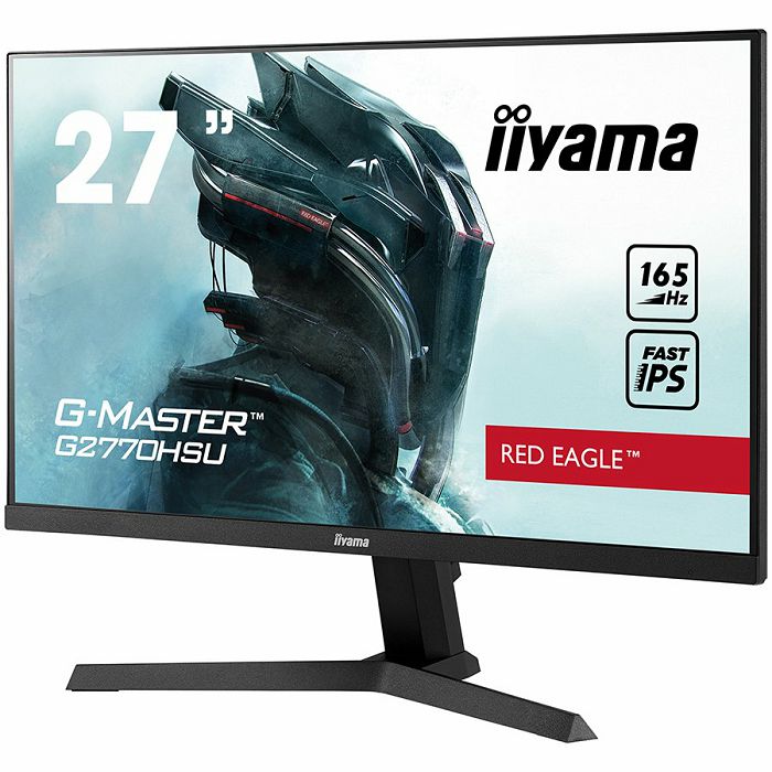 iiyama G-Master G2770HSU-B1 27" Fast (FLC) IPS LCD, 165Hz, 0.8ms, FreeSync™ Premium, Full HD 1920x1080, 250 cd/m² Brightness, 1 x HDMI