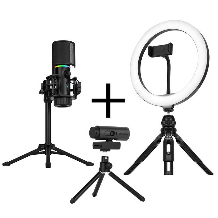 Streamplify Streaming Starter Bundle - CAM, MIC, Light 10-GABU-304