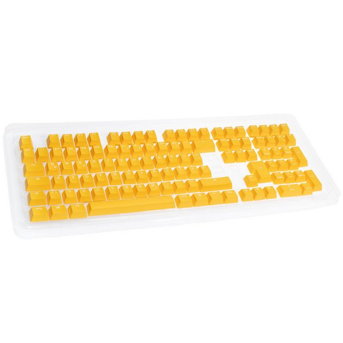 Ducky PBT Double-Shot Keycap Set Yellow - DE Layout DKSA109-DEPDYDYYWO1