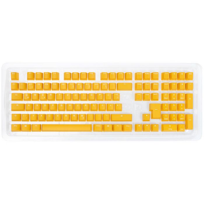 Ducky PBT Double-Shot Keycap Set Yellow - DE Layout DKSA109-DEPDYDYYWO1