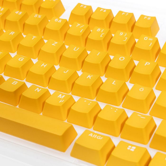 Ducky PBT Double-Shot Keycap Set Yellow - DE Layout DKSA109-DEPDYDYYWO1