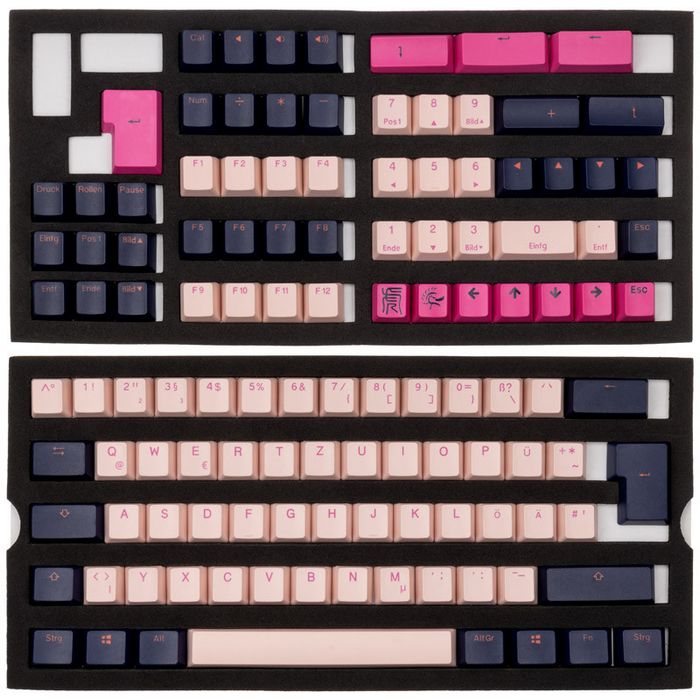 Ducky PBT Double-Shot Keycap Set Fuji - DE Layout DKSA109-DEPDFUPBOO1