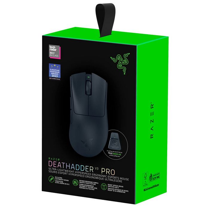 Razer DeathAdder V3 Pro Gaming Maus - schwarz, mit HyperPolling Wireless Dongle-RZ01-04630300-R3WL