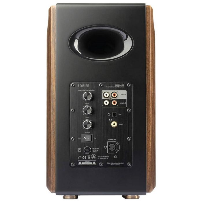 Edifier S2000 MKIII Bluetooth bookshelf speakers (pair) - black/brown-S2000MKIII