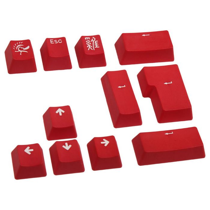 Ducky PBT Double-Shot Keycap Set, red, 11 keys DKSA11-USPDRNWO1