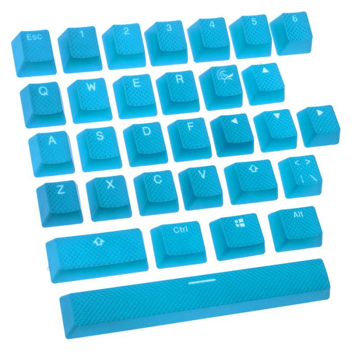 Ducky Rubber Keycap Set, 31 Tasten, Double-Shot, gummiert, für Backlight - blau DKSA31-USRDBNNO1