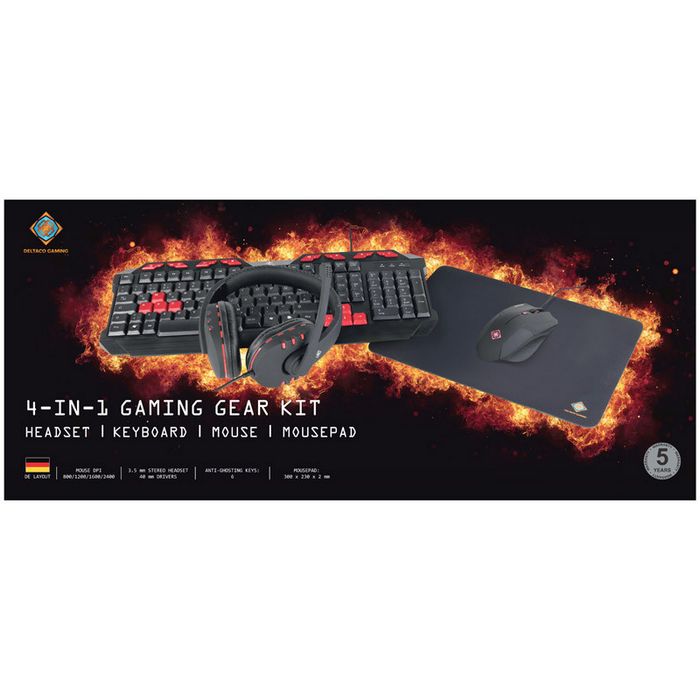 Deltaco 4-in-1 Gaming Gear Kit GAM-023DE