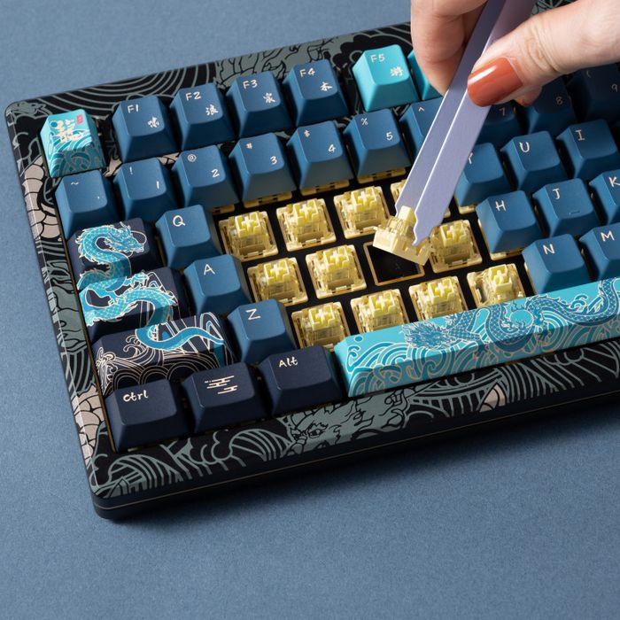 AKKO MOD 007B V3 HE "Year of the Dragon" Gaming Tastatur - Cream Yellow Magnetic Switches (ANSI)-6925758628815