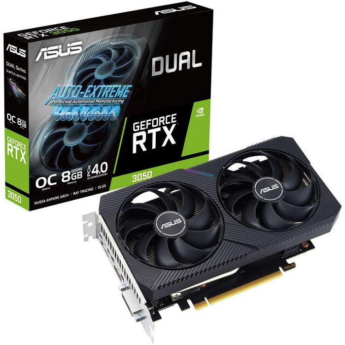 ASUS GeForce RTX 3050 Dual O8G V2, 8192 MB GDDR6 90YV0GH6-M0NA00