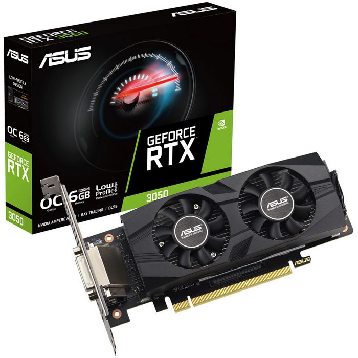 ASUS GeForce RTX 3050 Low Profile O6G, 6144 MB GDDR6-90YV0KQ0-M0NA00