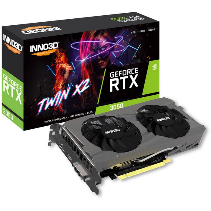 INNO3D GeForce RTX 3050 Twin X2 V2, 8192 MB GDDR6 N30502-08D6-1711VA41