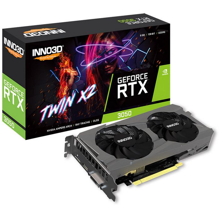 INNO3D GeForce RTX 3050 Twin X2, 6144 MB GDDR6-N30502-06D6-1711VA60