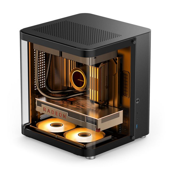 Jonsbo TK-1 2.0 Micro-ATX case, tempered glass - black-TK-1 BLACK