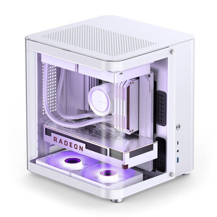 Jonsbo TK-1 2.0 Micro-ATX case, tempered glass - white-TK-1 WHITE