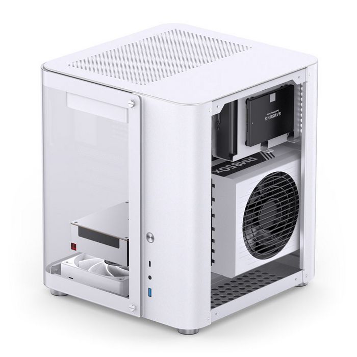 Jonsbo TK-1 2.0 Micro-ATX case, tempered glass - white-TK-1 WHITE