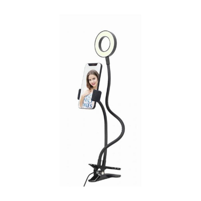 Gembird Selfie ring light with phone holder