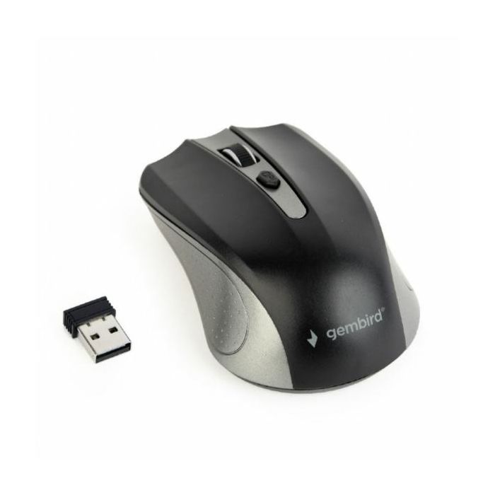 Gembird Wireless optical mouse, spacegrey black
