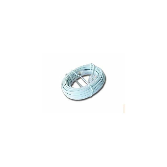 Gembird Telephone cord 6P4C, 3 meters, white