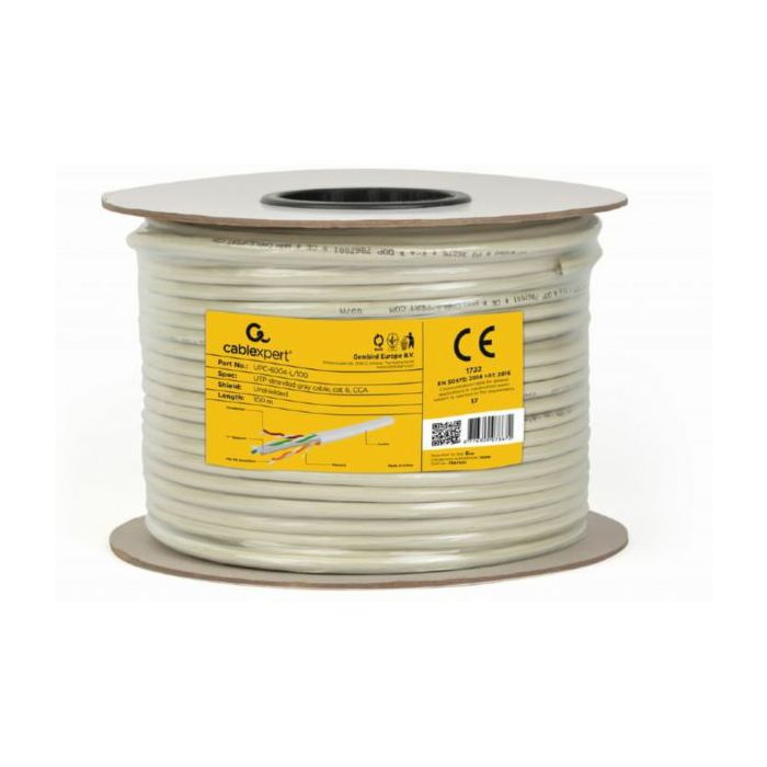 Gembird CAT6 UTP LAN cable (CCA), stranded, 100m