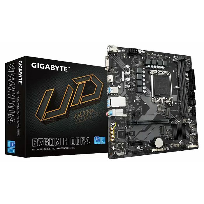 GIGABYTE B760M H DDR4, DDR4, SATA3, USB3.2Gen1, HDMI, LGA1700 mATX