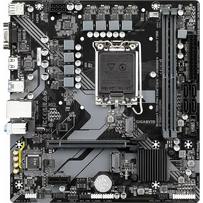 GIGABYTE B760M H DDR4, DDR4, SATA3, USB3.2Gen1, HDMI, LGA1700 mATX