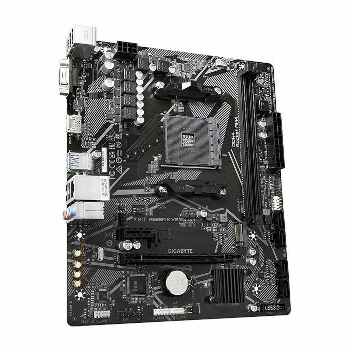 GIGABYTE A520M K V2, DDR4, SATA3, USB3.2Gen1, HDMI, AM4 mATX