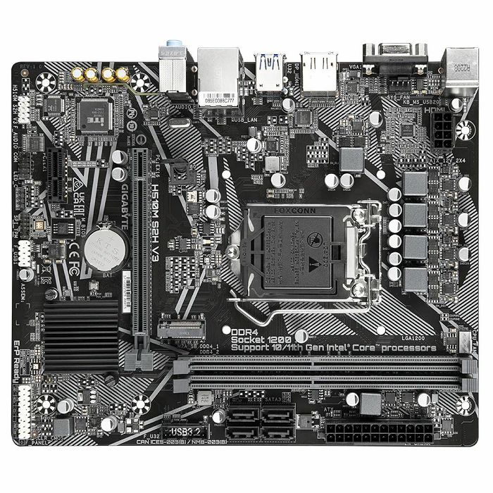 GIGABYTE H510M S2H V3, DDR4, SATA3, HDMI, USB3.2Gen1, LGA1200 mATX.