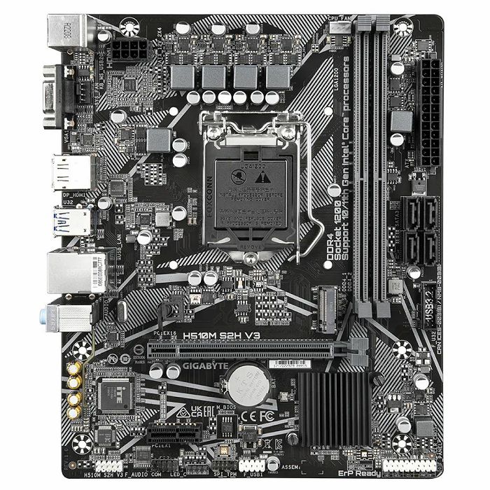 GIGABYTE H510M S2H V3, DDR4, SATA3, HDMI, USB3.2Gen1, LGA1200 mATX.